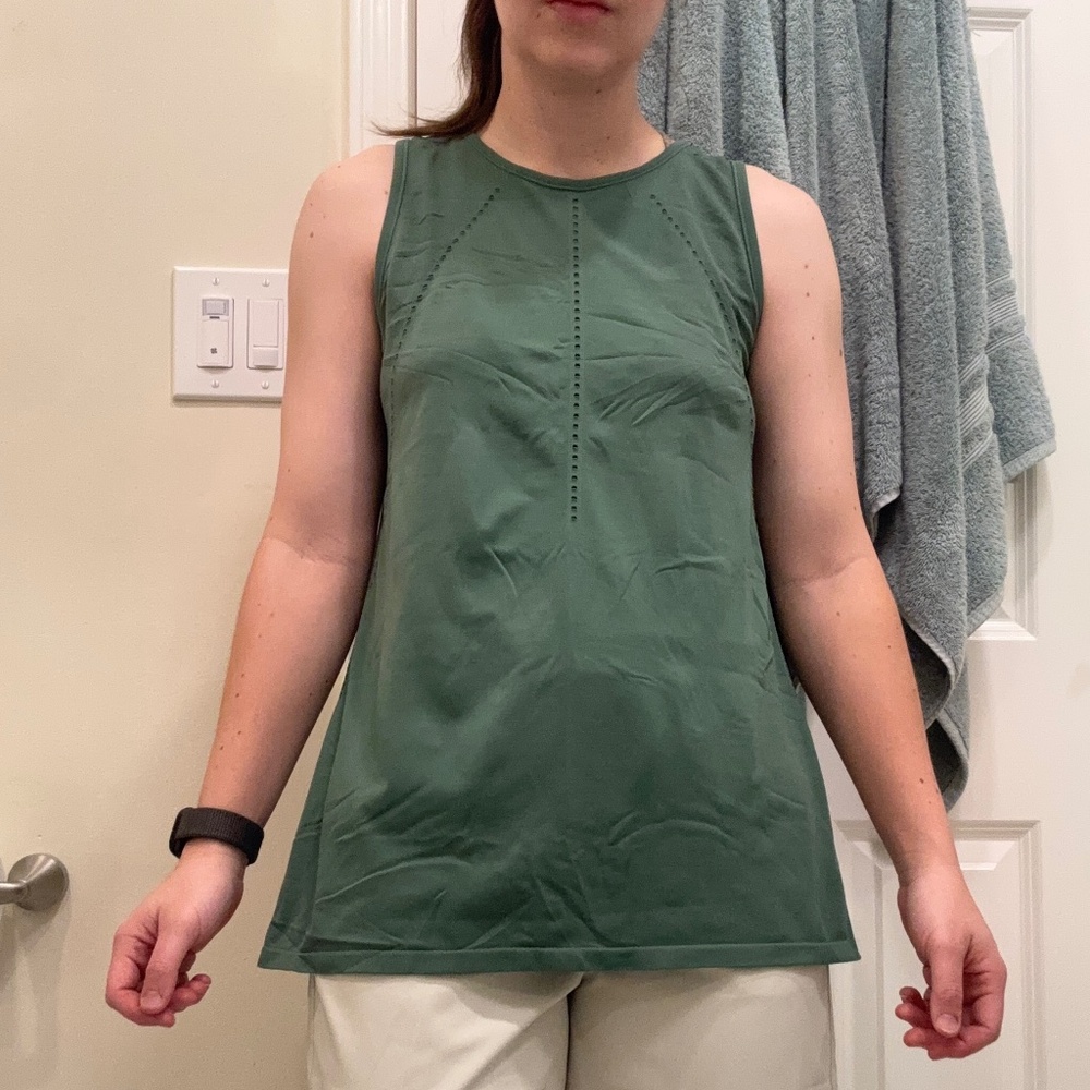 Athleta Perforated Athletic Tank (Sage Green)